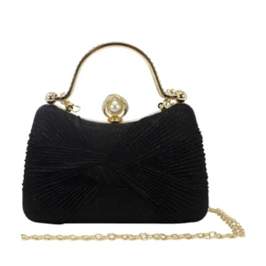 Bow Diamante Clutch Bag