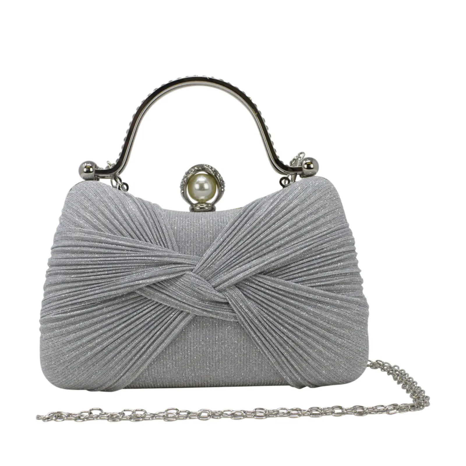 Bow Diamante Clutch Bag - Image 7