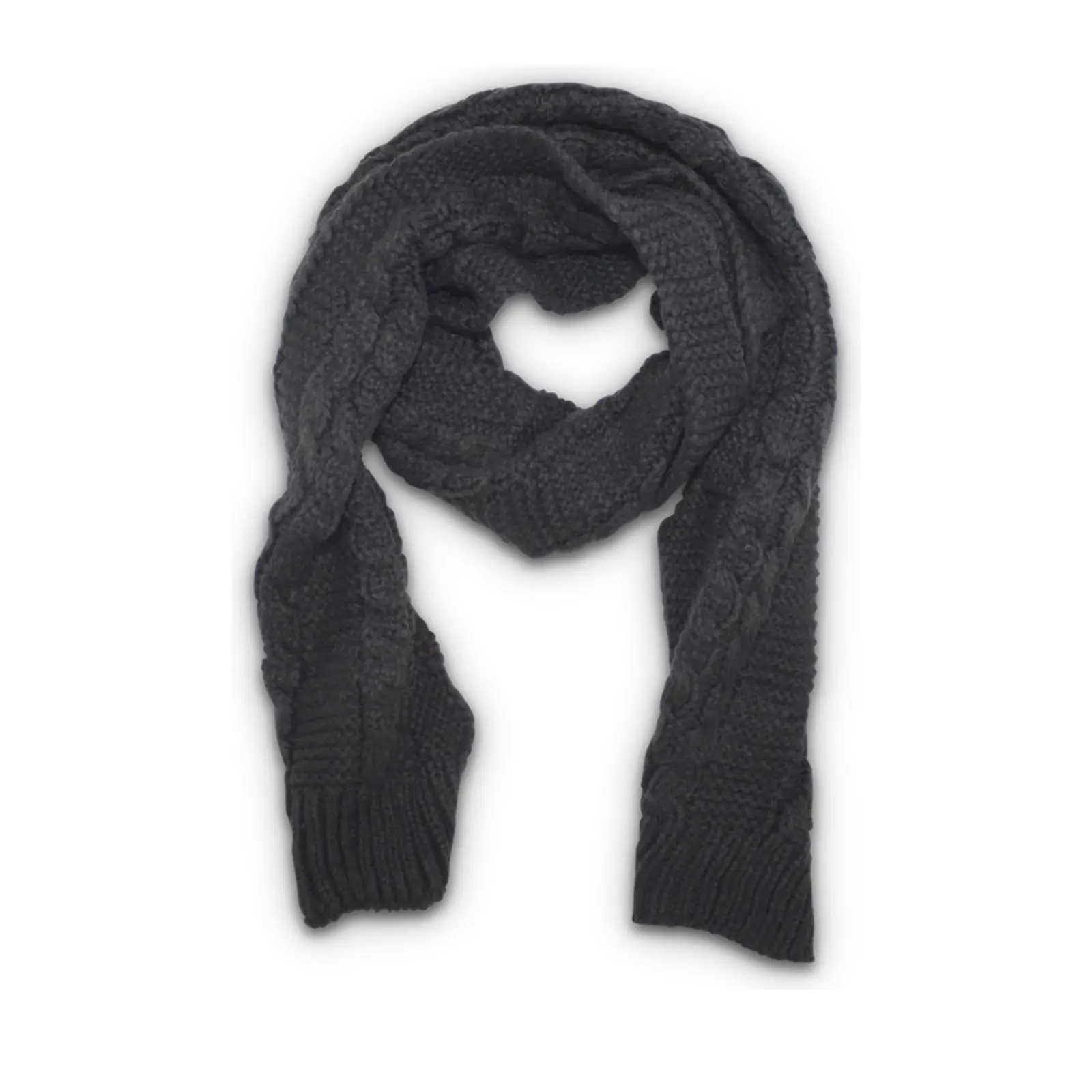 Faux Fur Pom Pom Scarf and Hat Set - Image 2