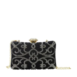Floral Beads Clutch Bag