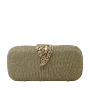 Hollowed Leaf Buckle Clutch Bag