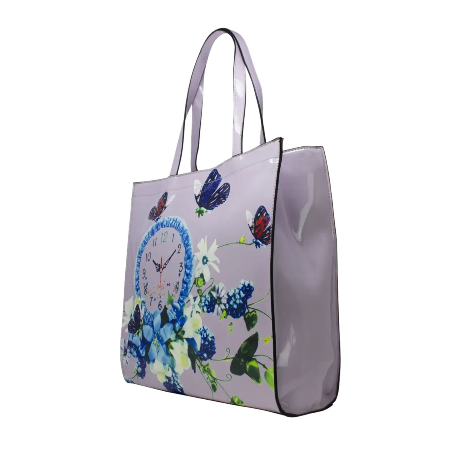 Floral Flower with Clock Tote Bag - Image 20