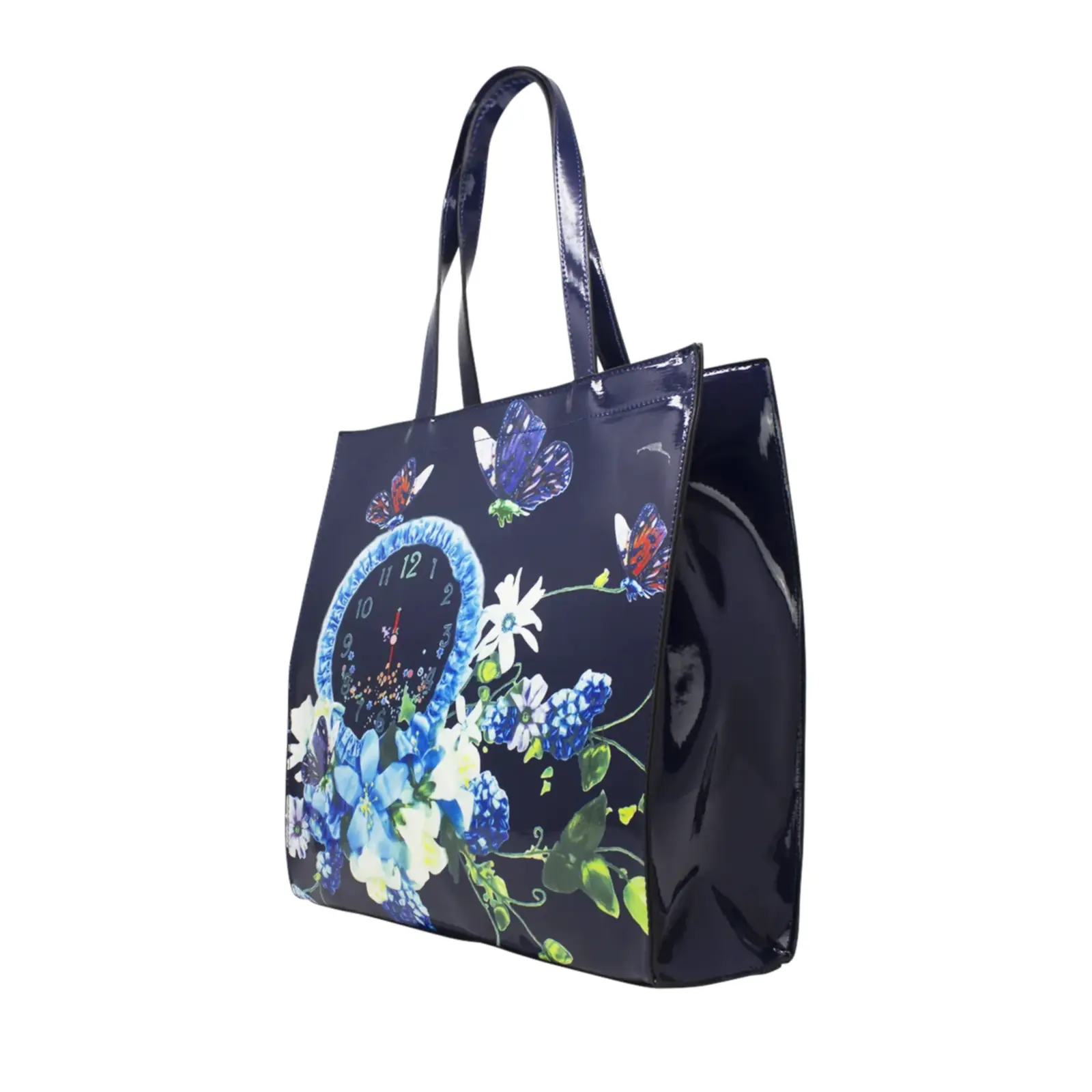 Floral Flower with Clock Tote Bag - Image 8