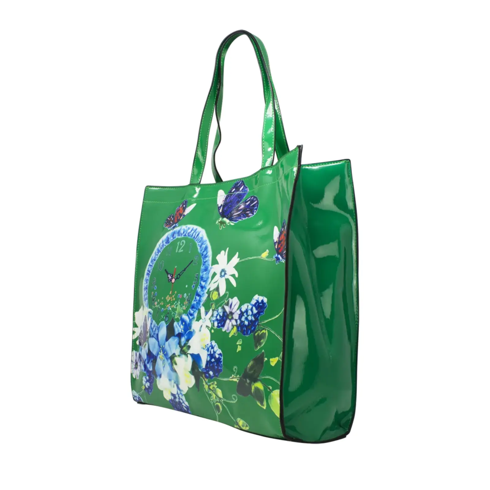 Floral Flower with Clock Tote Bag - Image 11