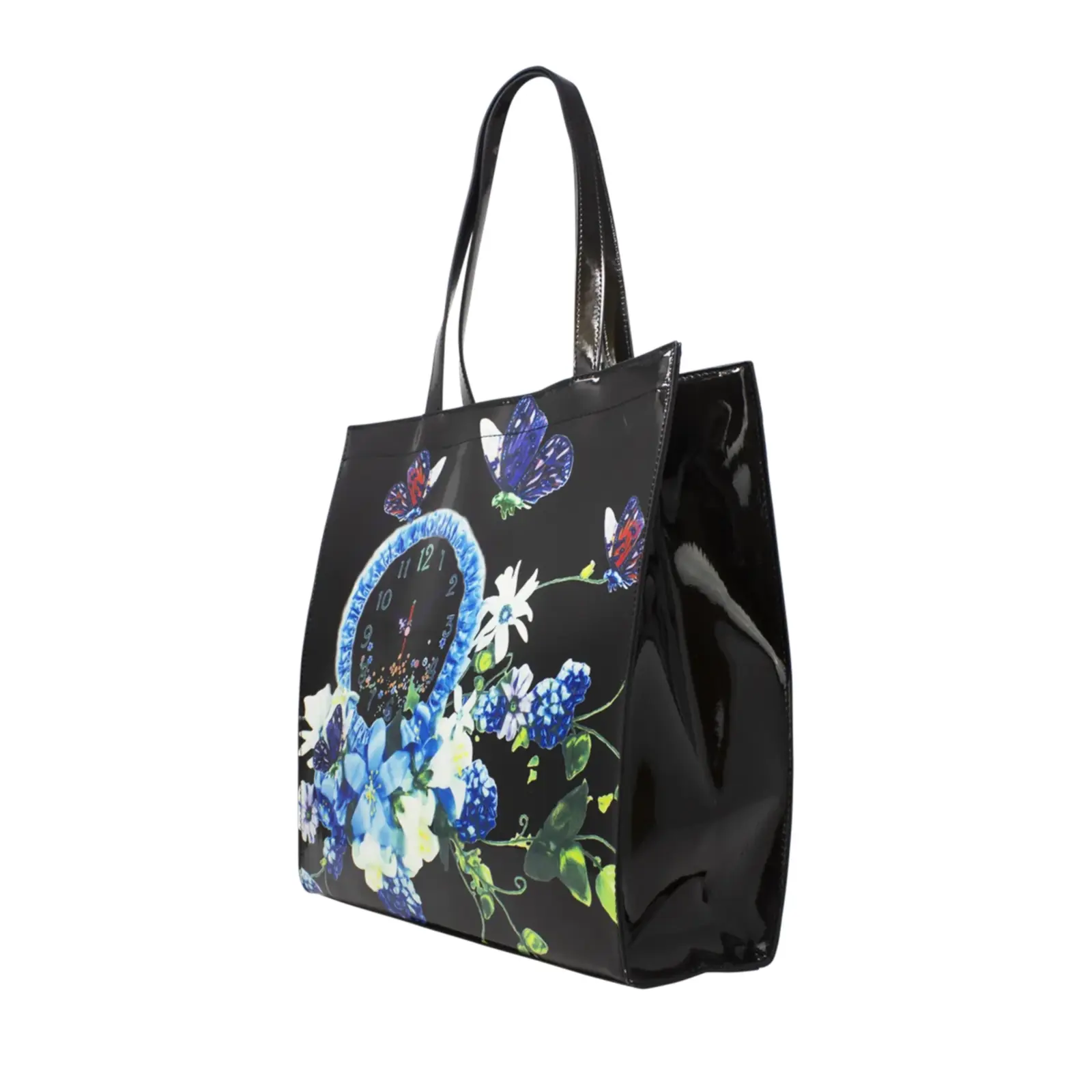 Floral Flower with Clock Tote Bag - Image 5
