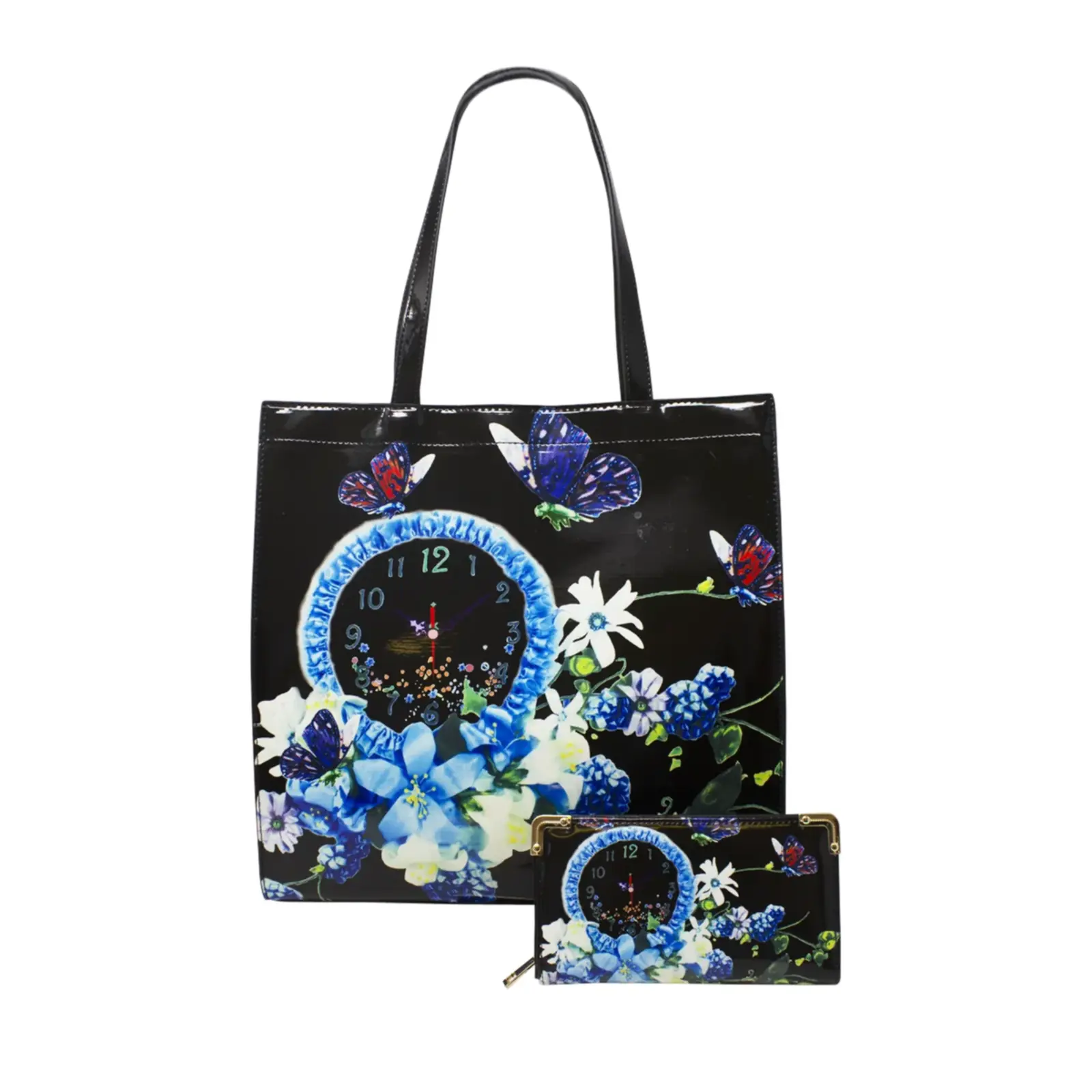 Floral Flower with Clock Tote Bag - Image 6