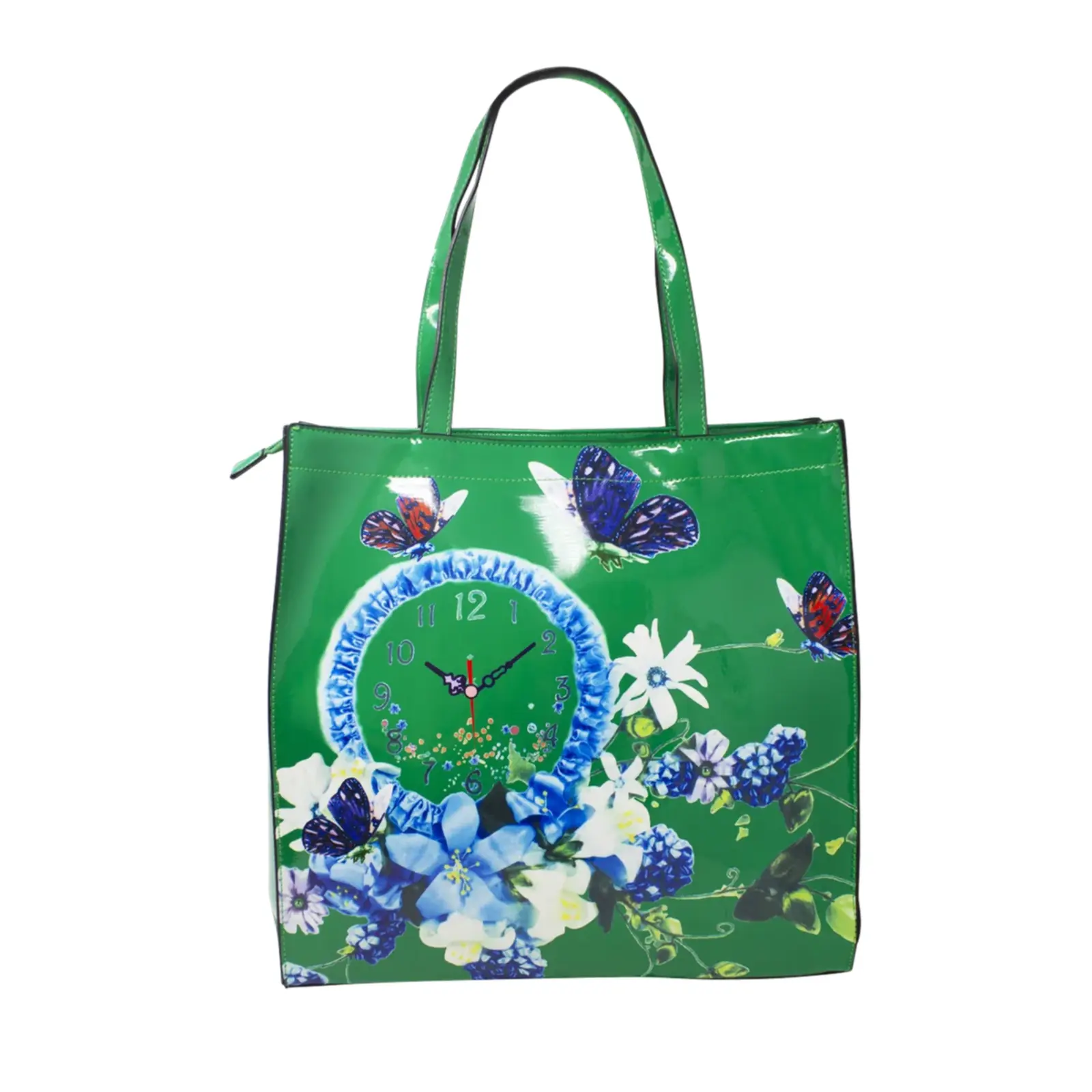 Floral Flower with Clock Tote Bag - Image 10