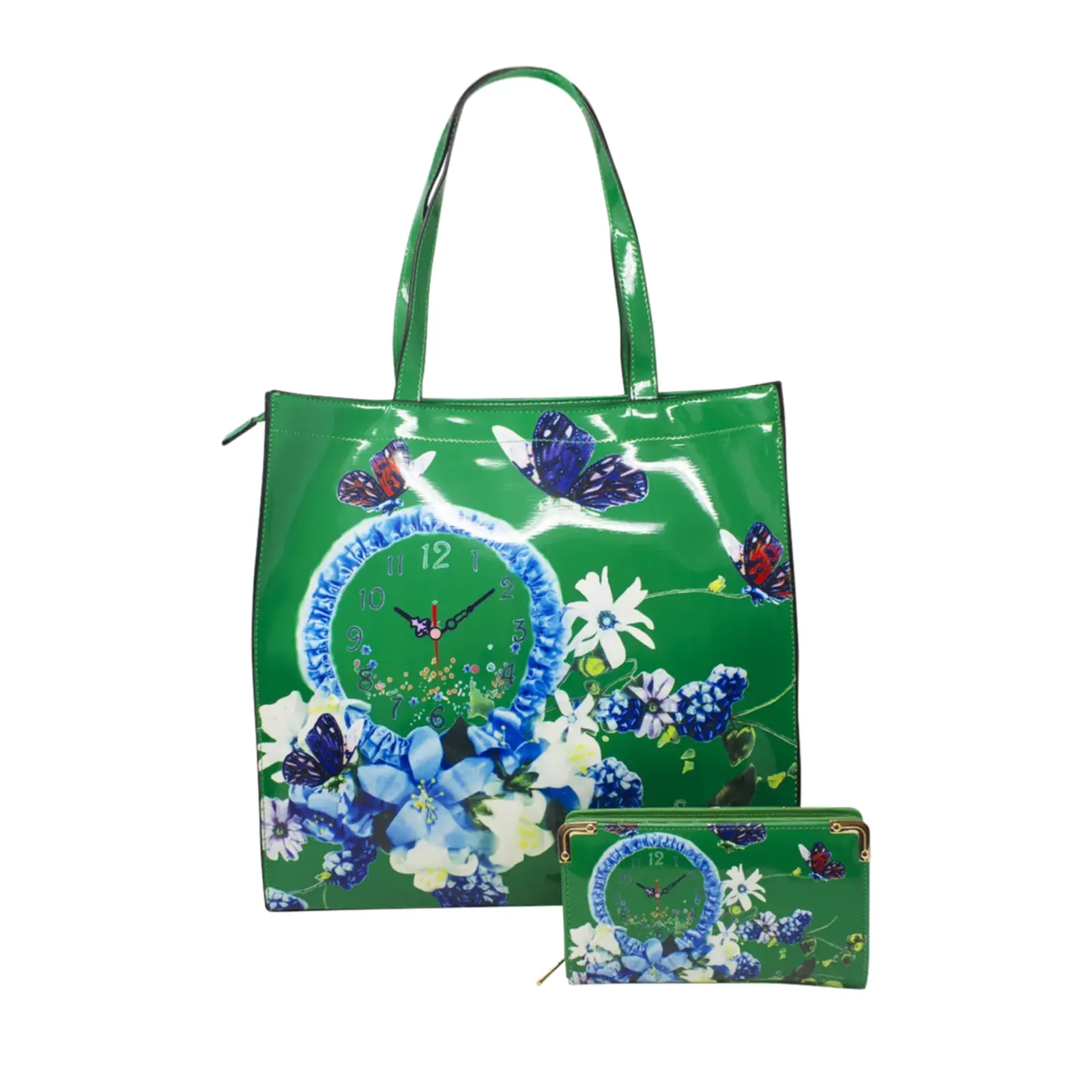 Floral Flower with Clock Tote Bag - Image 12