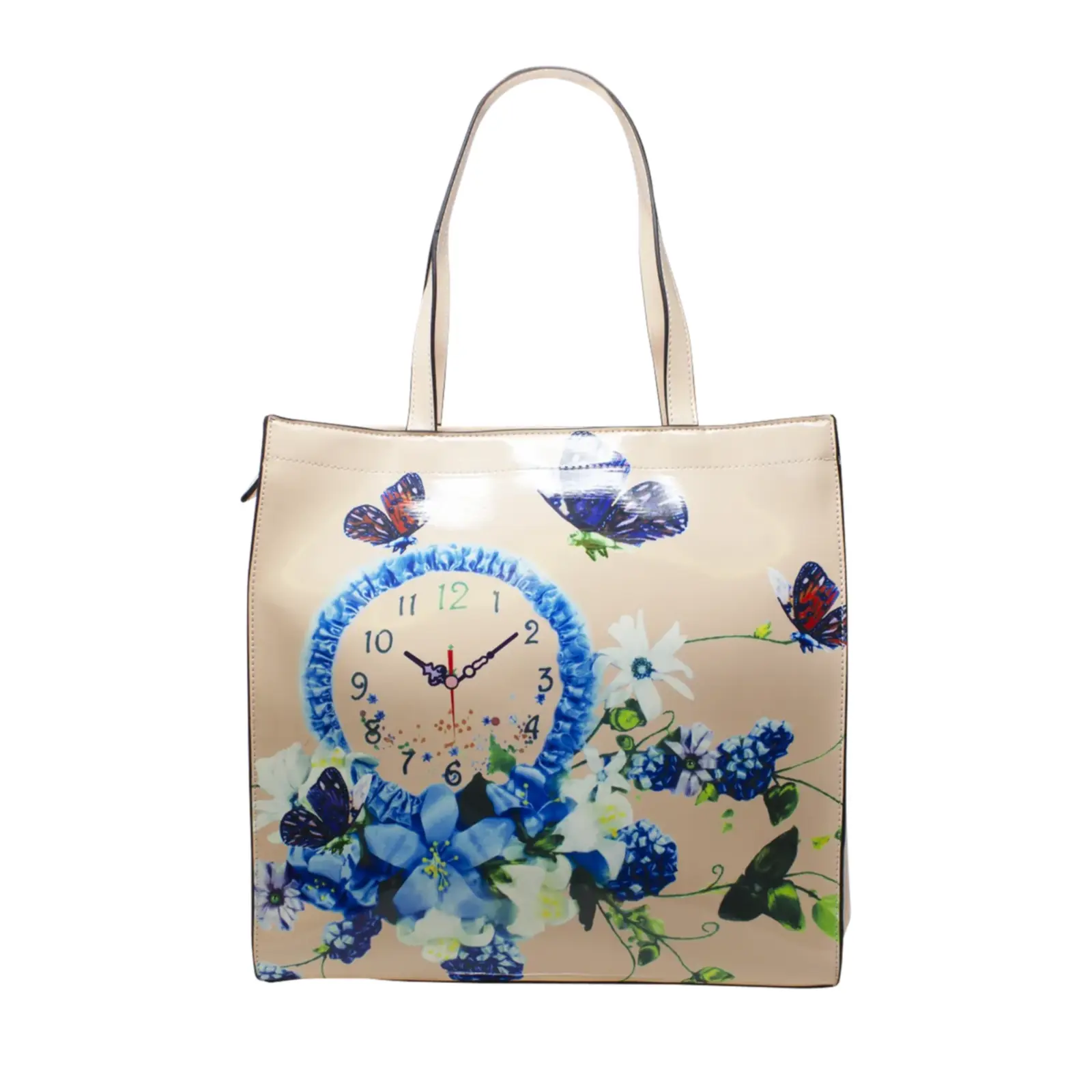 Floral Flower with Clock Tote Bag - Image 16
