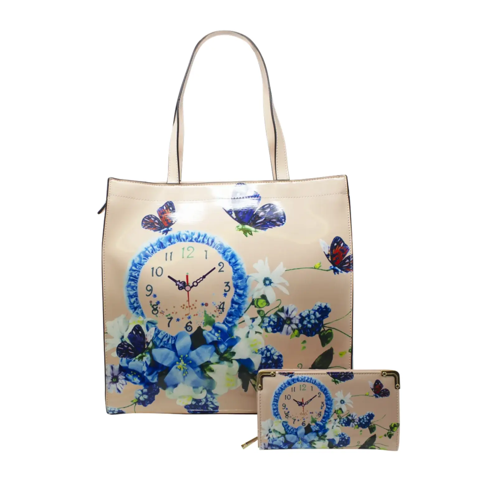 Floral Flower with Clock Tote Bag - Image 18