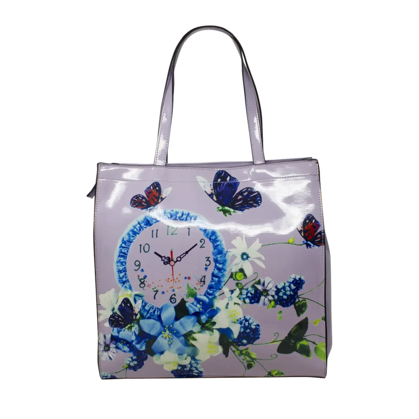Floral Flower with Clock Tote Bag - Image 19