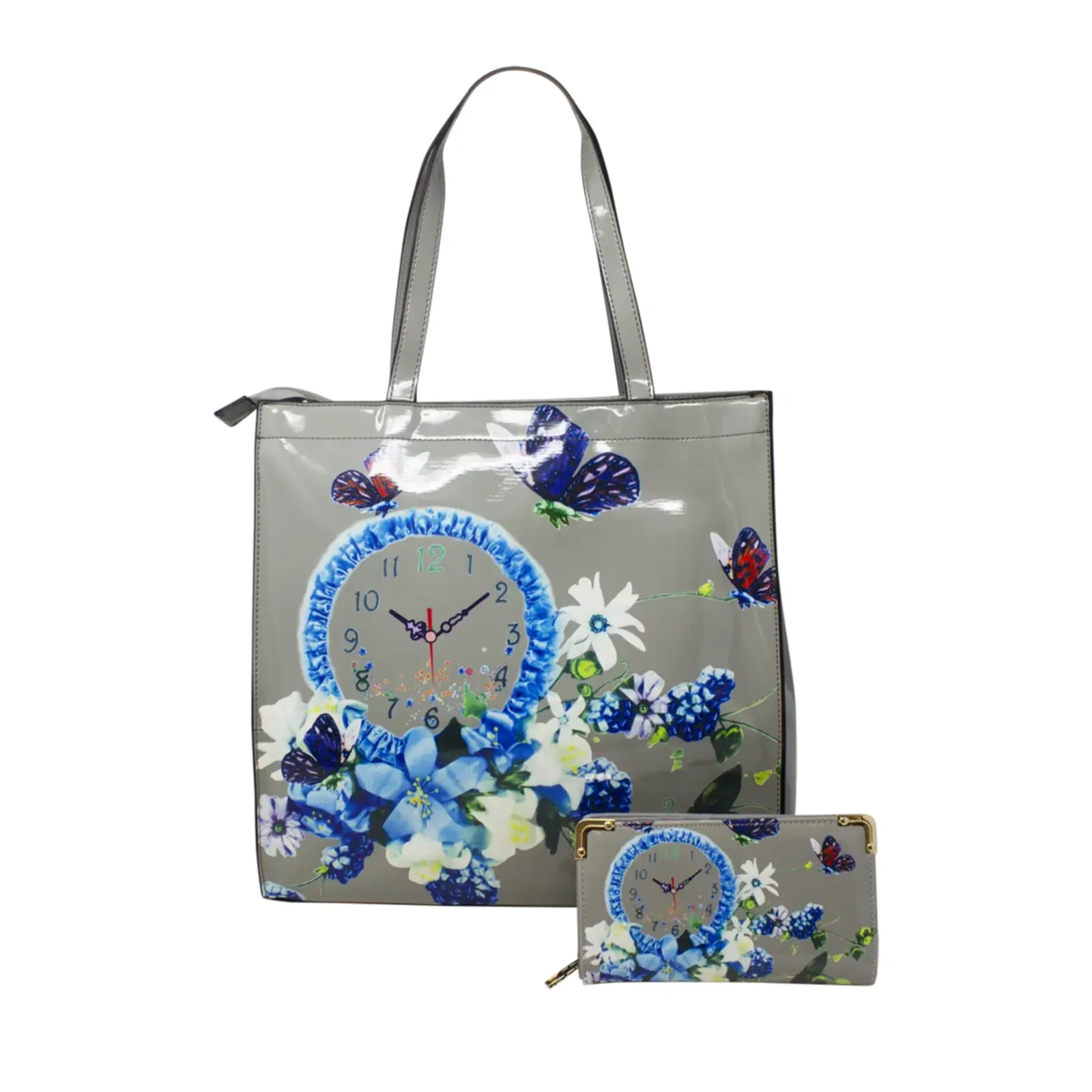 Floral Flower with Clock Tote Bag - Image 15