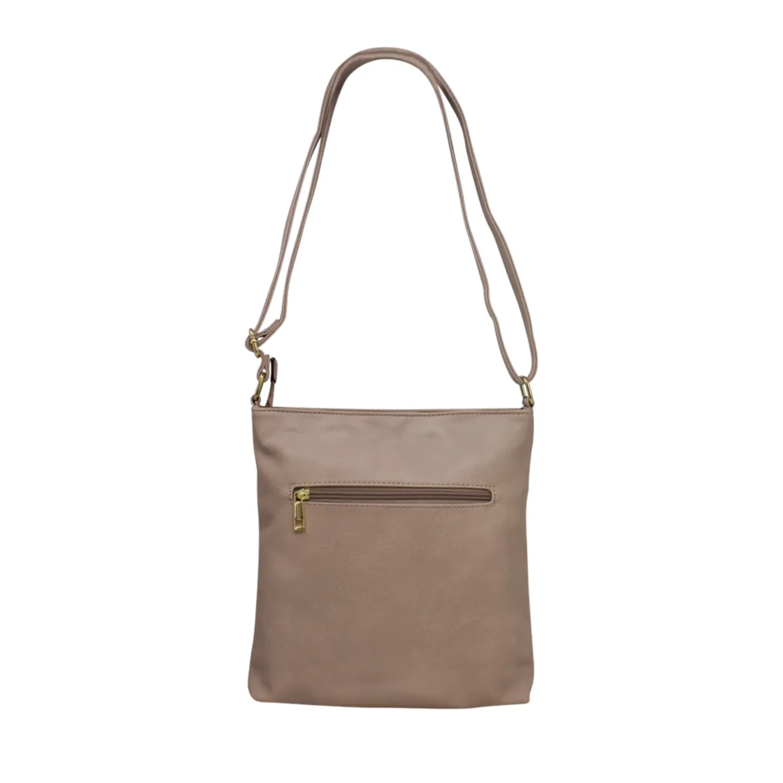 Double Front Zip Crossbody with Quilted Pattern - Image 14