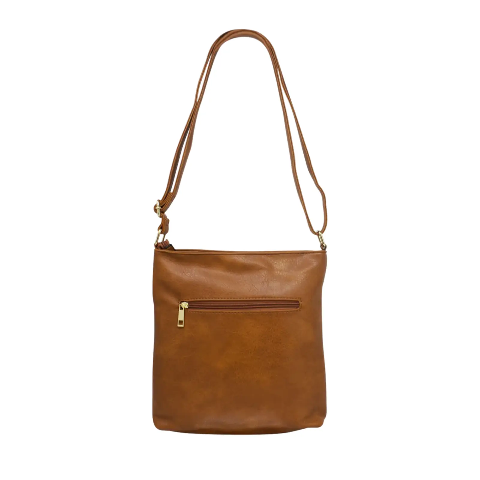 Double Front Zip Crossbody with Quilted Pattern - Image 6