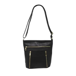 Trio-Zip Crossbody Bag