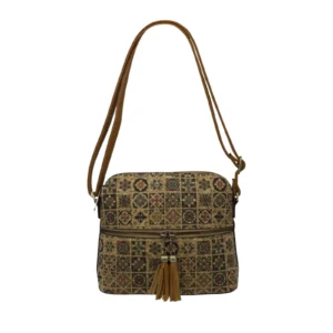 Patterned Cork Crossbody