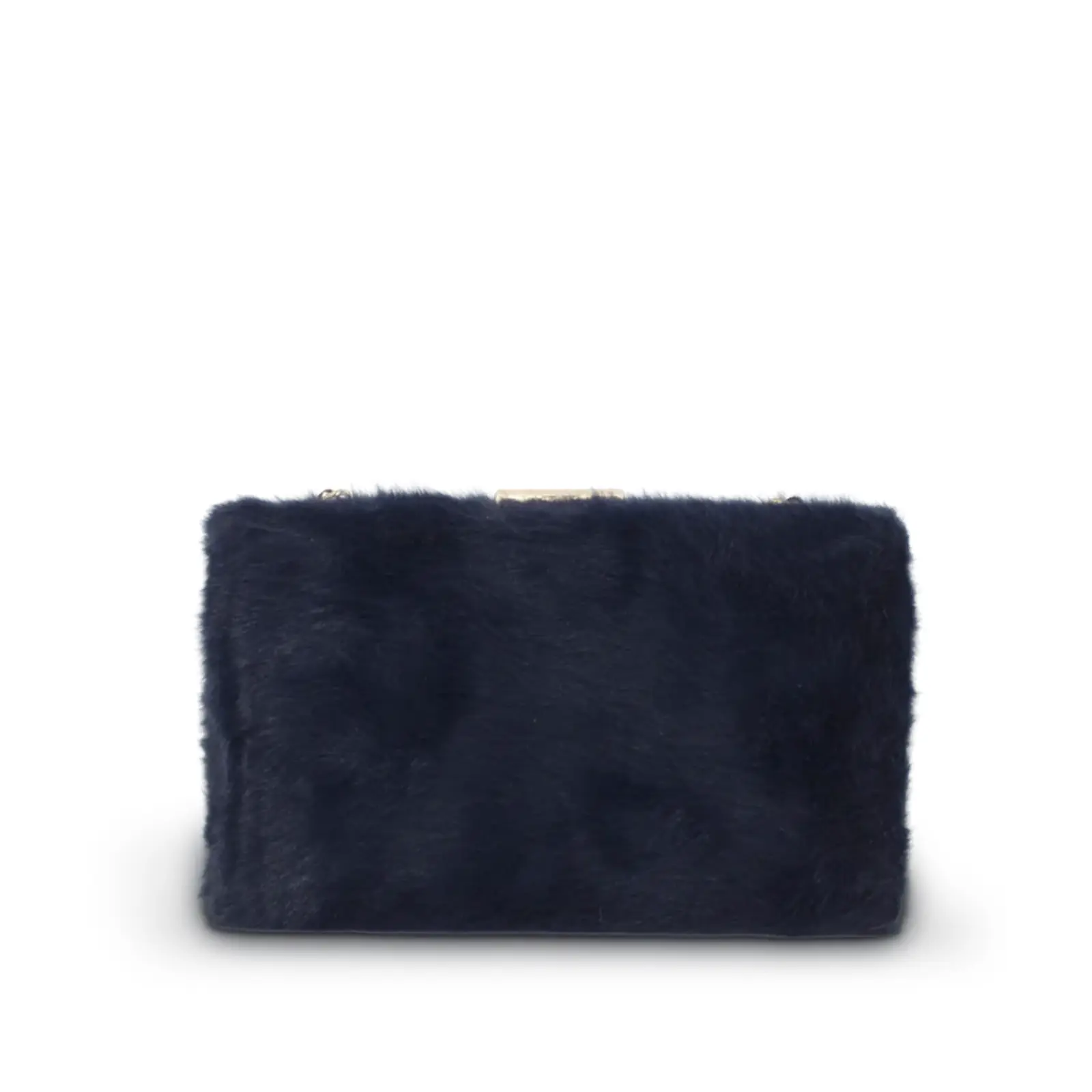 Solid Clip on Faux Fur Clutch - Image 7