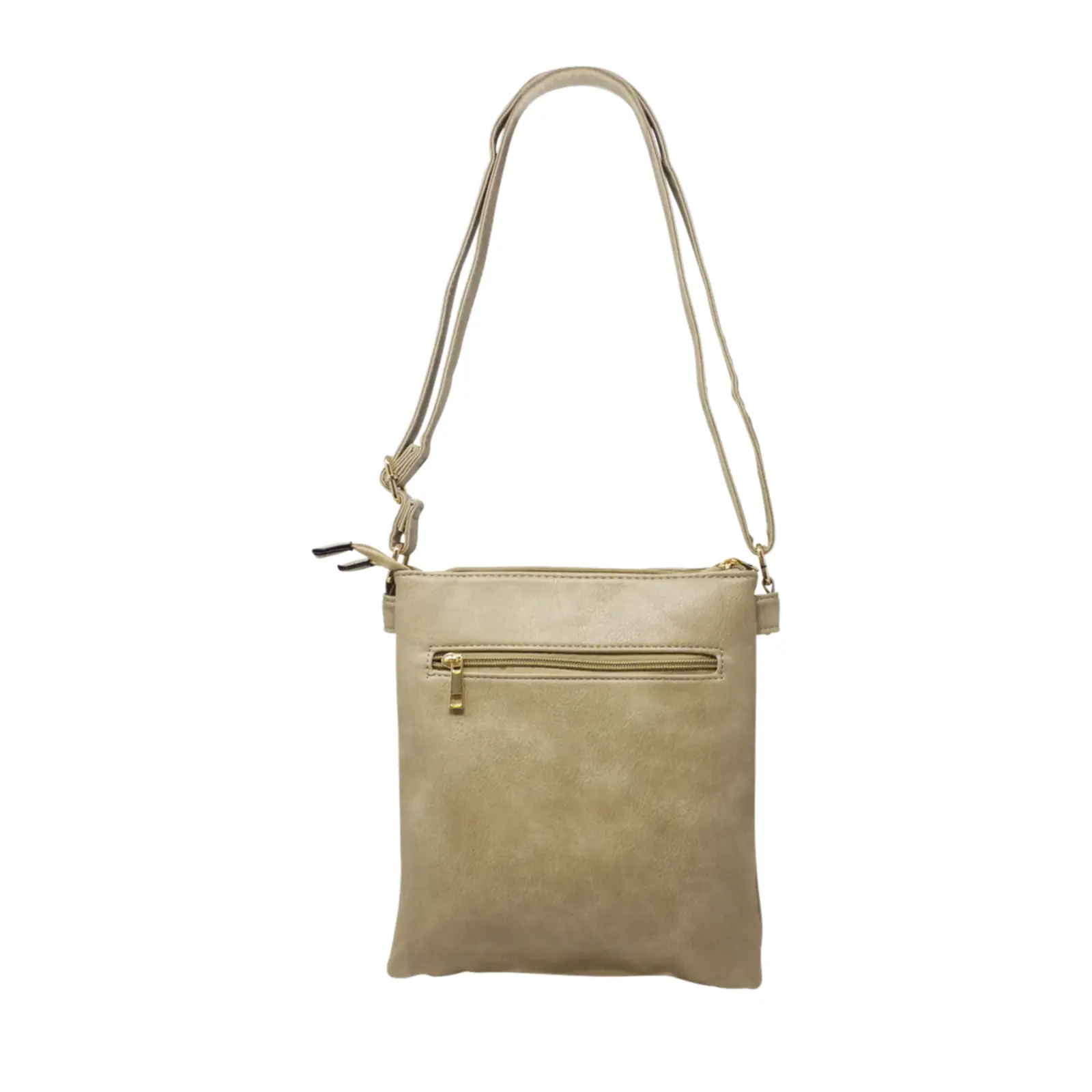 Multi-Zip Double Compartment Quilted Crossbody - Image 10