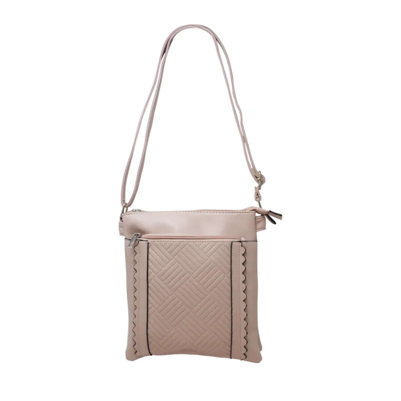 Crossbody Bag with Stitching Lines - Image 11