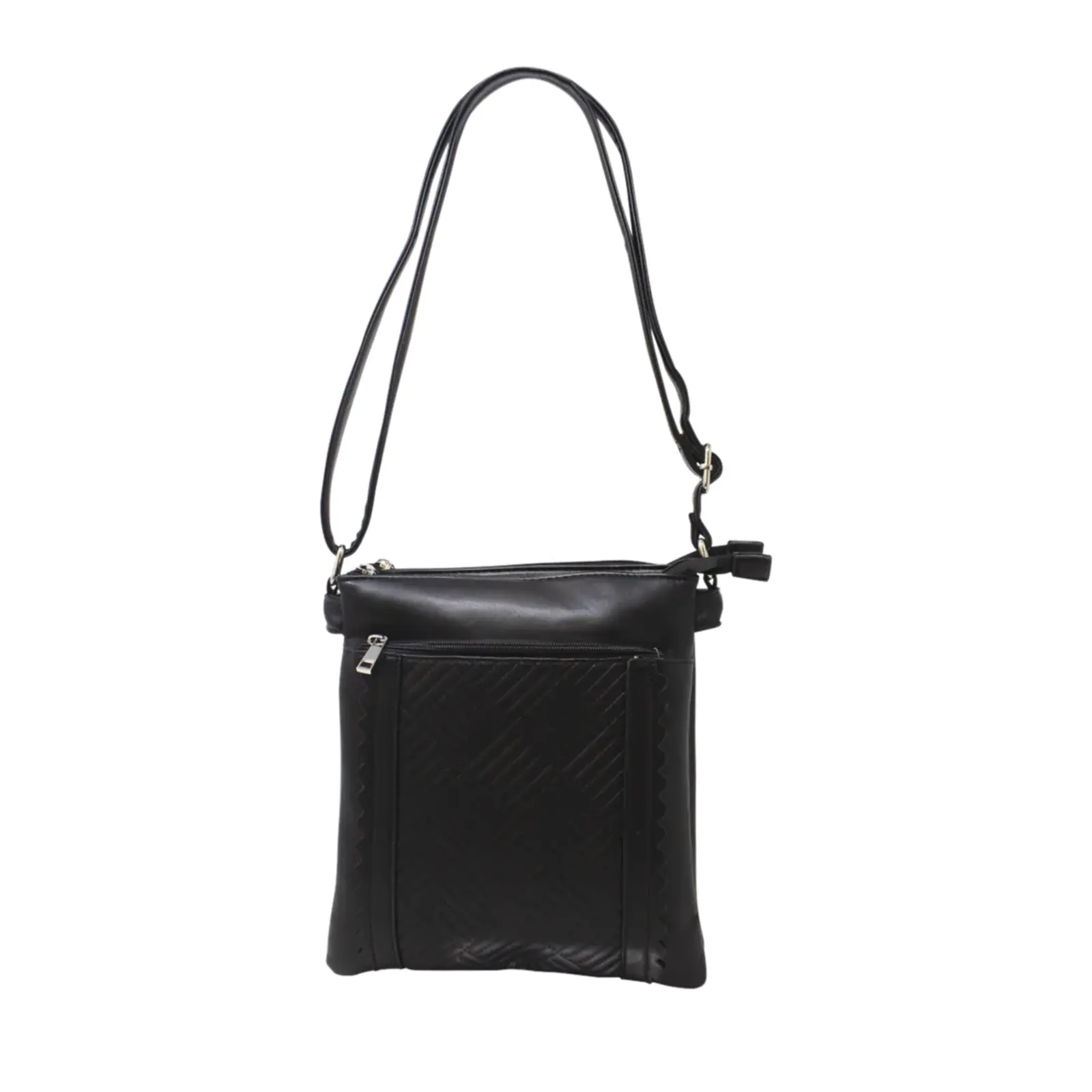 Crossbody Bag with Stitching Lines