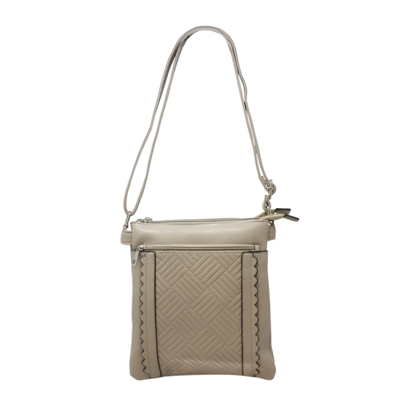 Crossbody Bag with Stitching Lines - Image 8