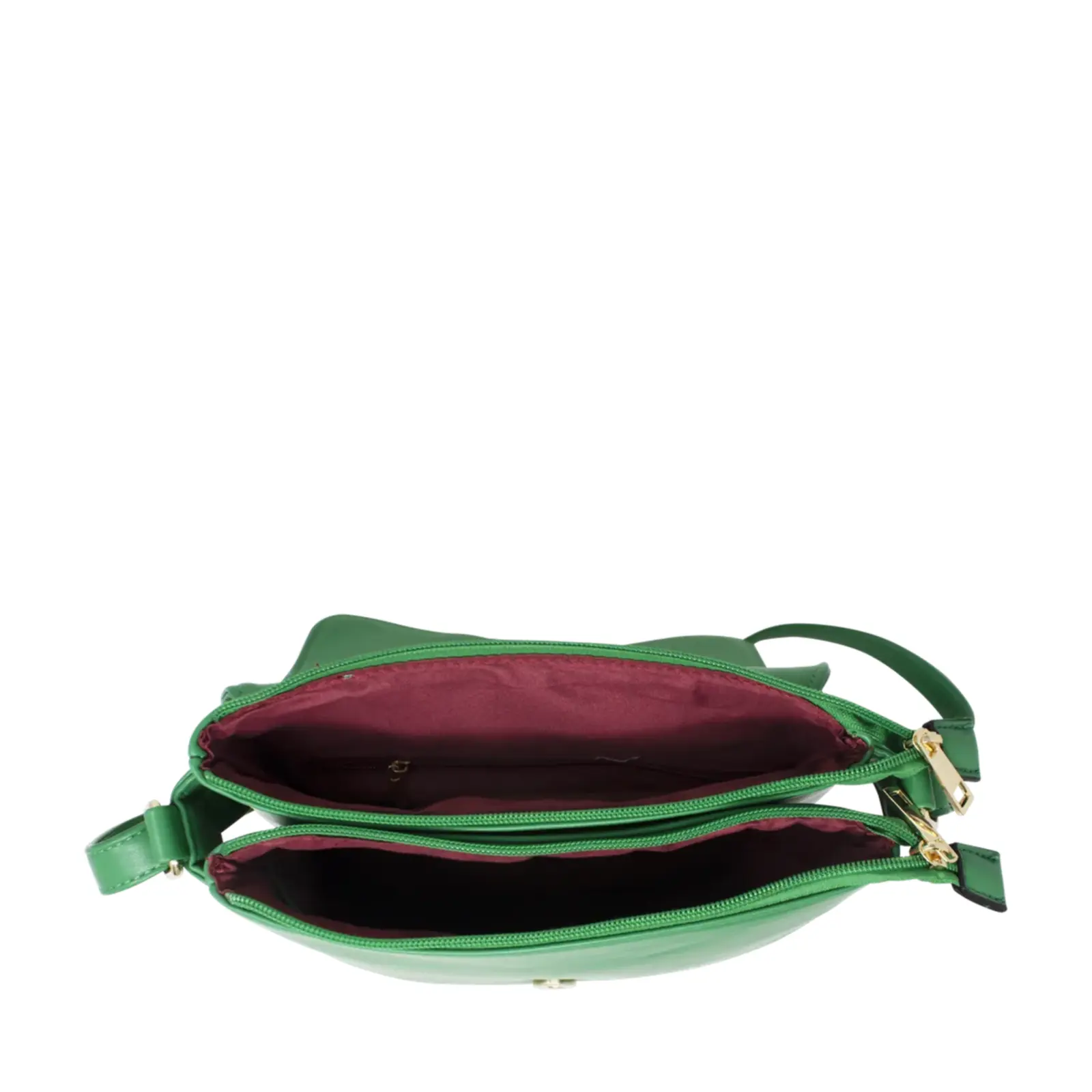 Quilted Pattern Crossbody with Front Chain Link - Image 6