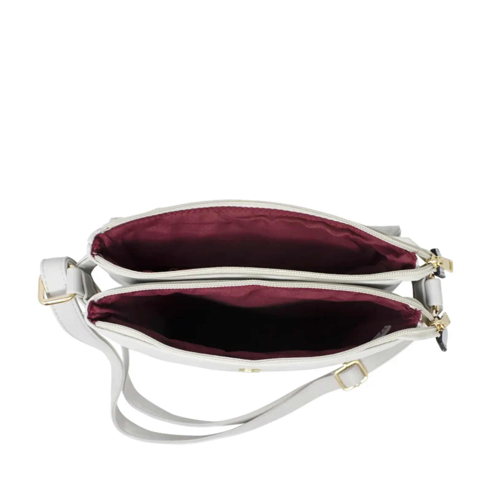 Quilted Pattern Crossbody with Front Chain Link - Image 8