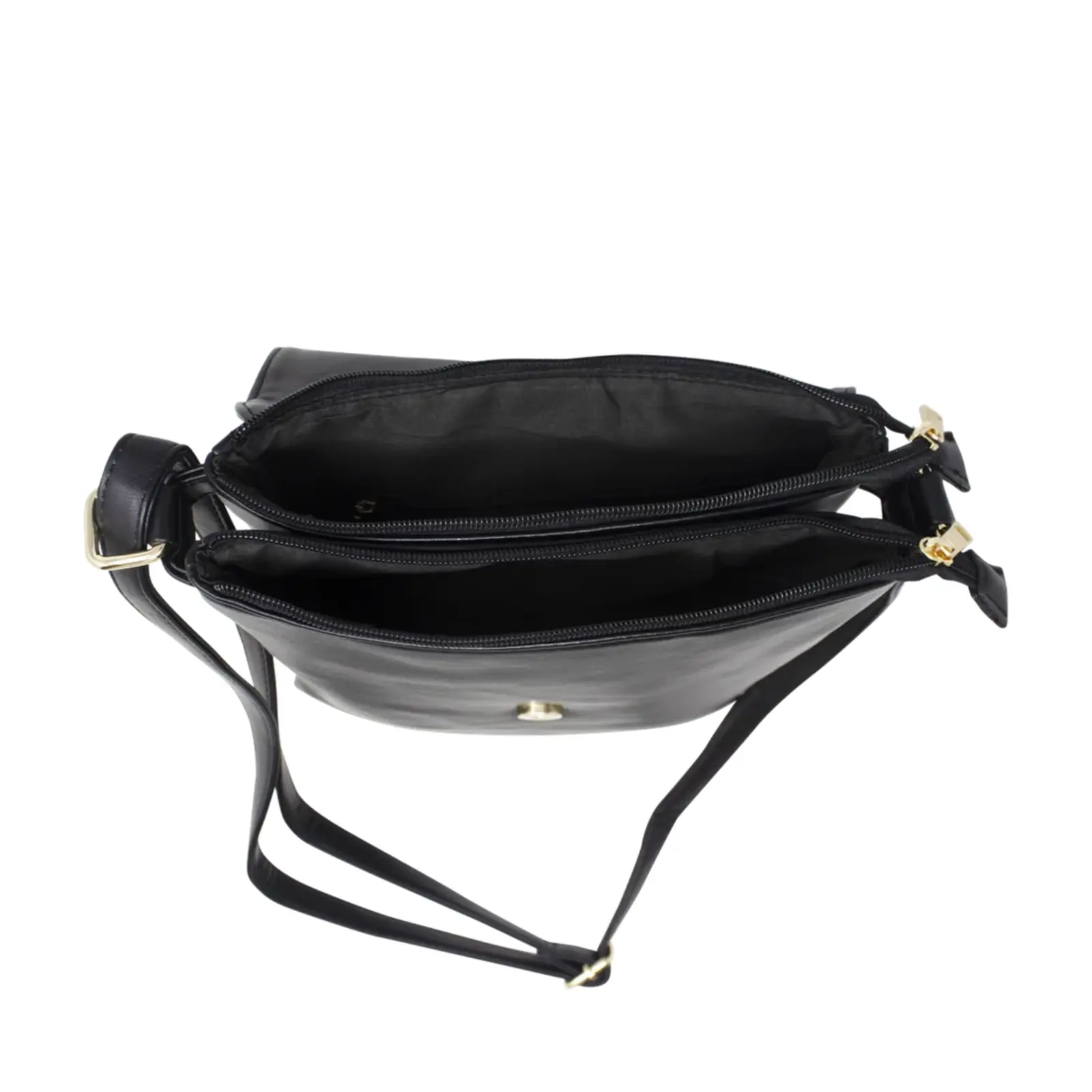 Quilted Pattern Crossbody with Front Chain Link - Image 2