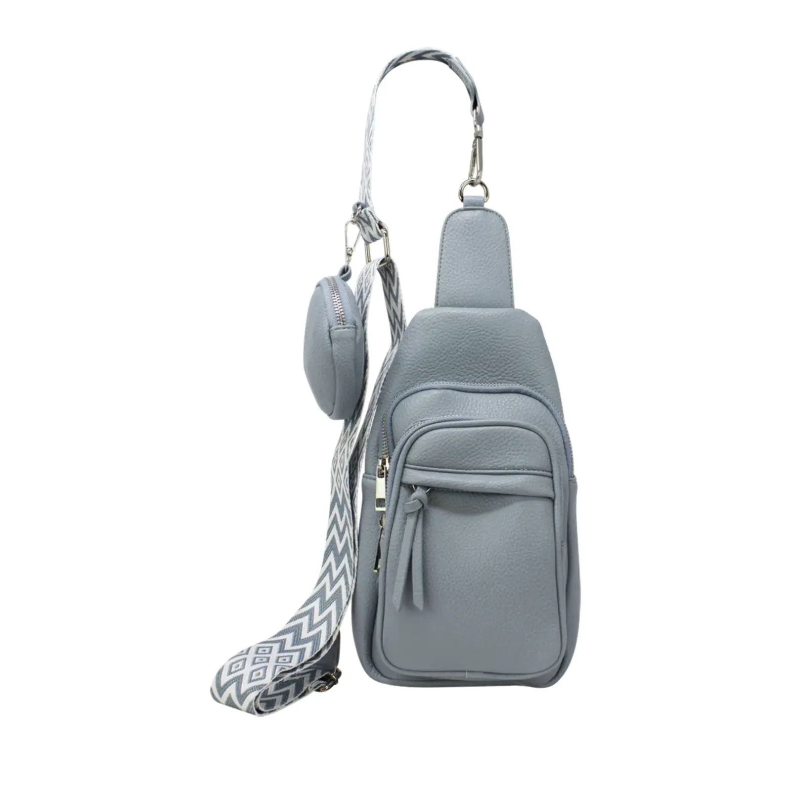 Chest Crossbody Bag with Double Pockets & Pouch - Image 4