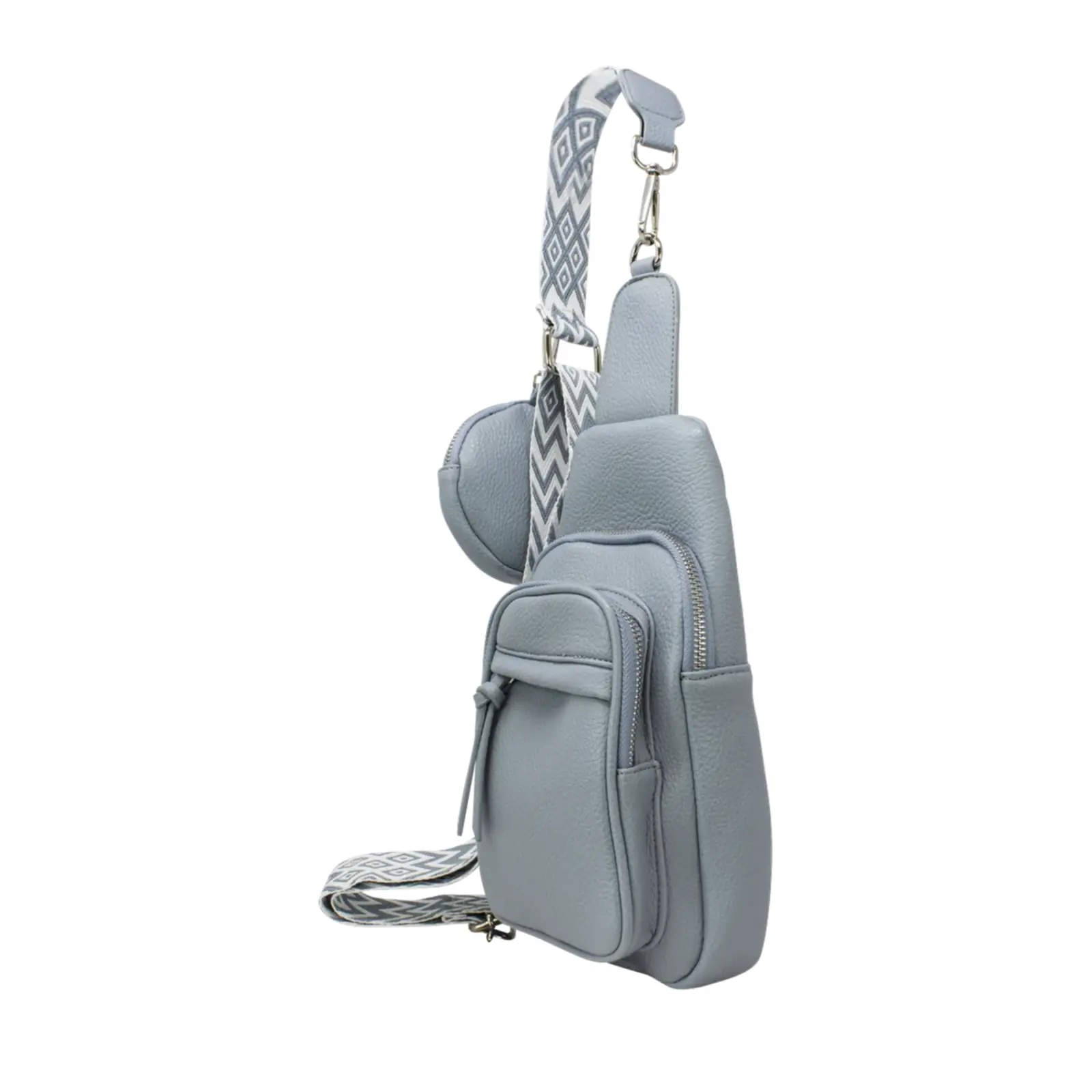 Chest Crossbody Bag with Double Pockets & Pouch - Image 5