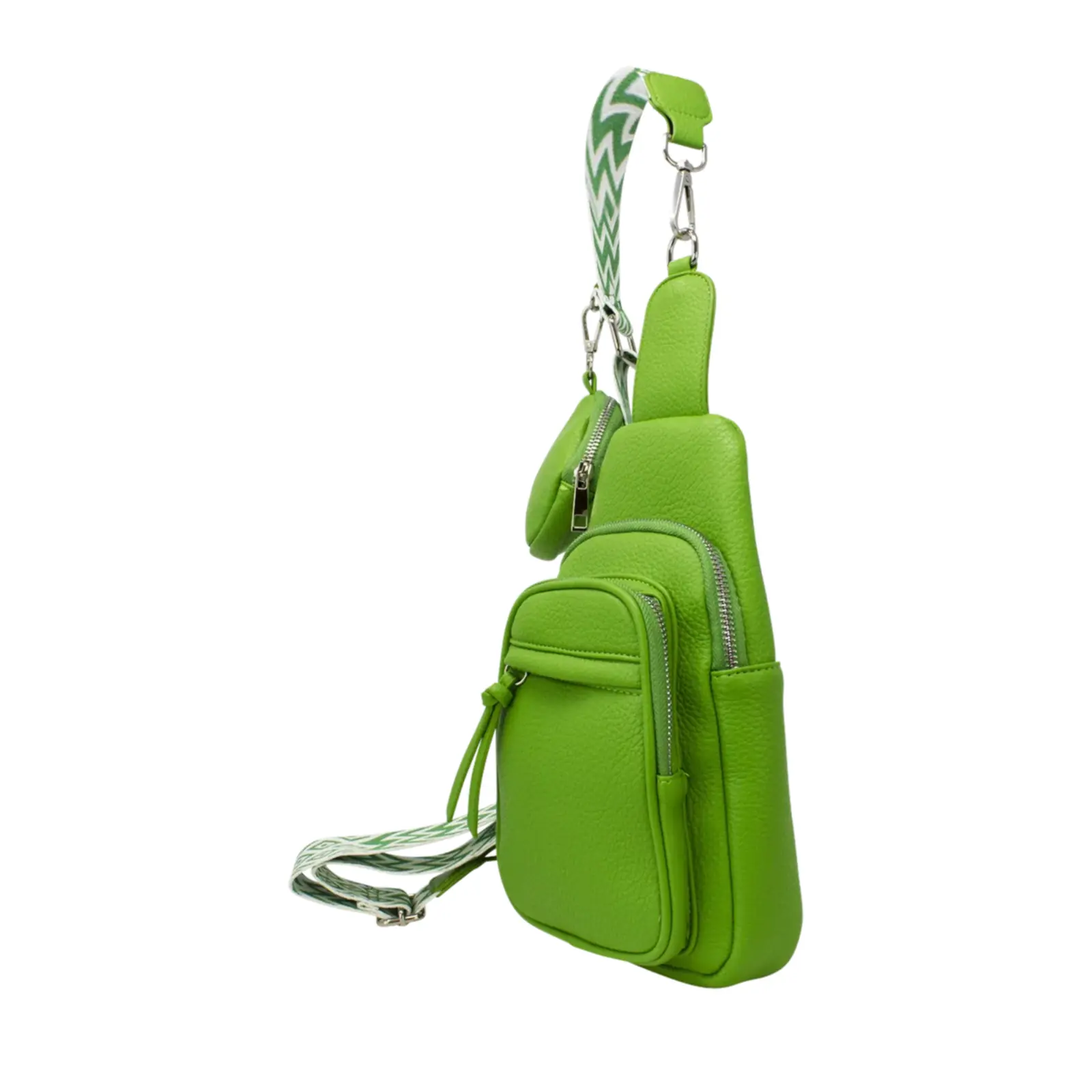 Chest Crossbody Bag with Double Pockets & Pouch - Image 3