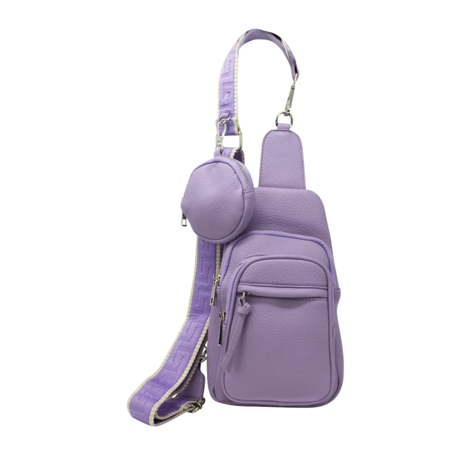 Chest Crossbody Bag with Double Pockets & Pouch - Image 6