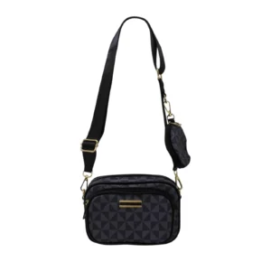 Small Checkered Crossbody with Coin Pouch