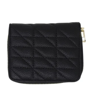 Small Zipped Purse with Stitched Grids