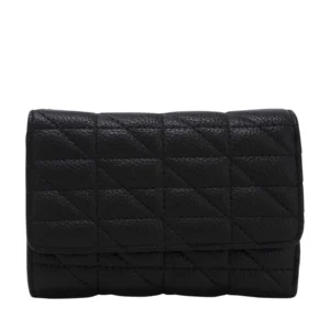 Short Folding Purse with Stitched Grids