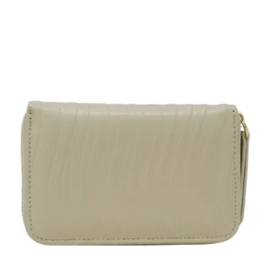 Long Zipped Purse with Wavy Lines Design