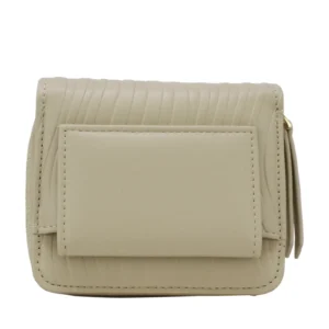 Small Zipped Purse with Waved Lines