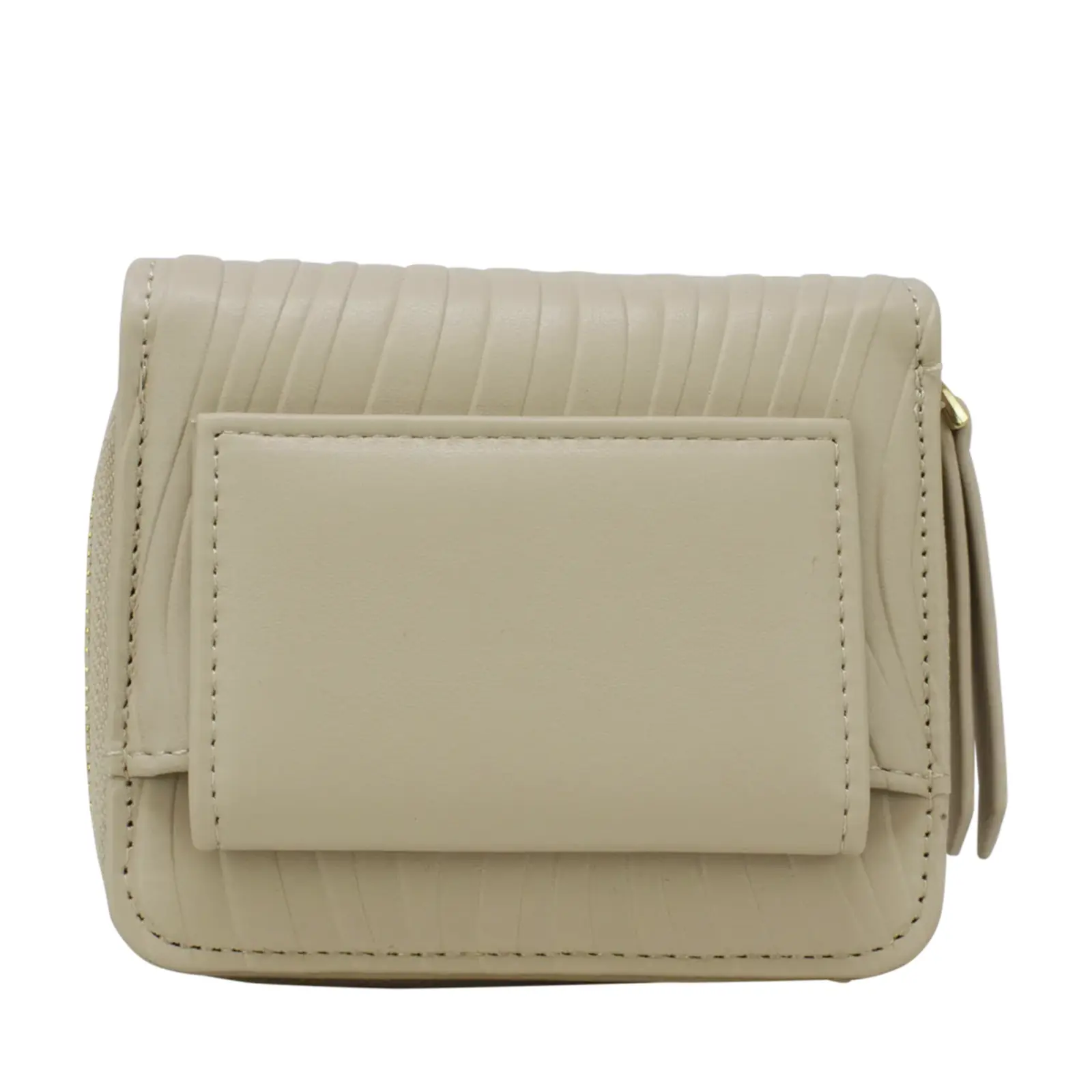 Small Zipped Purse with Waved Lines