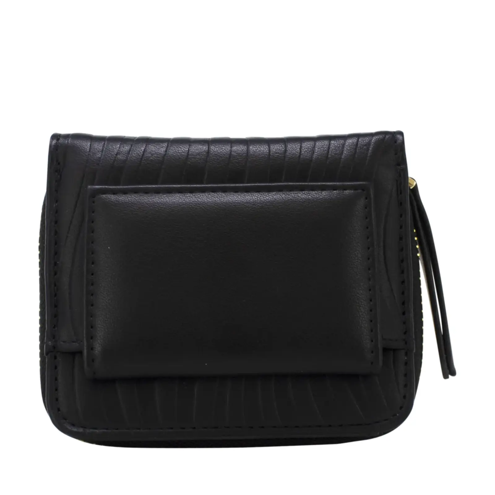 Small Zipped Purse with Waved Lines - Image 3
