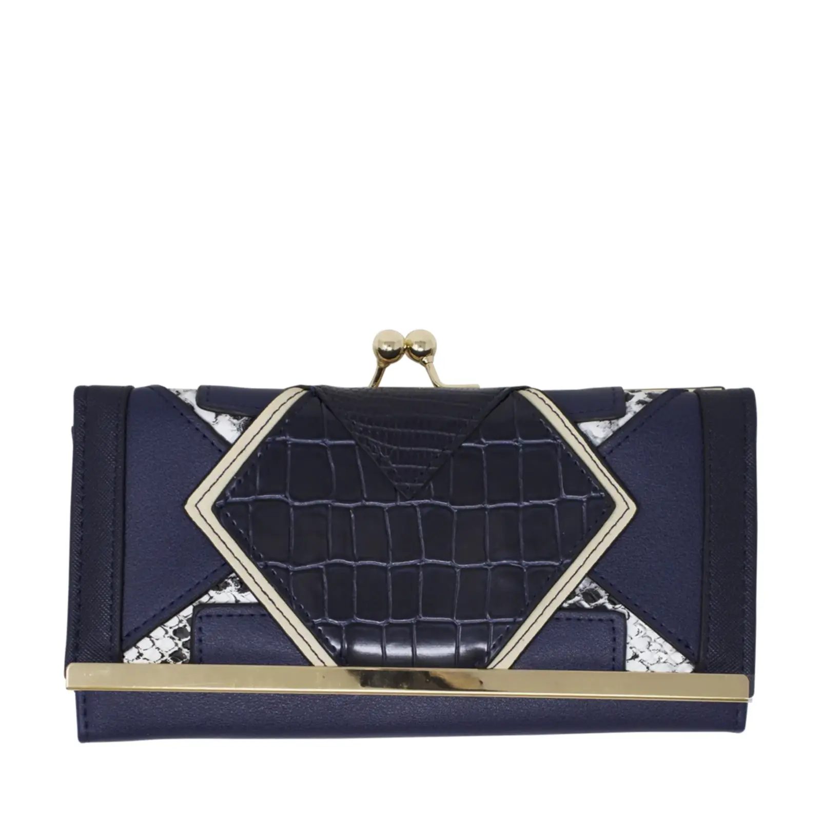NEW Symmetrical Faux Leather Panels Purse - Image 5