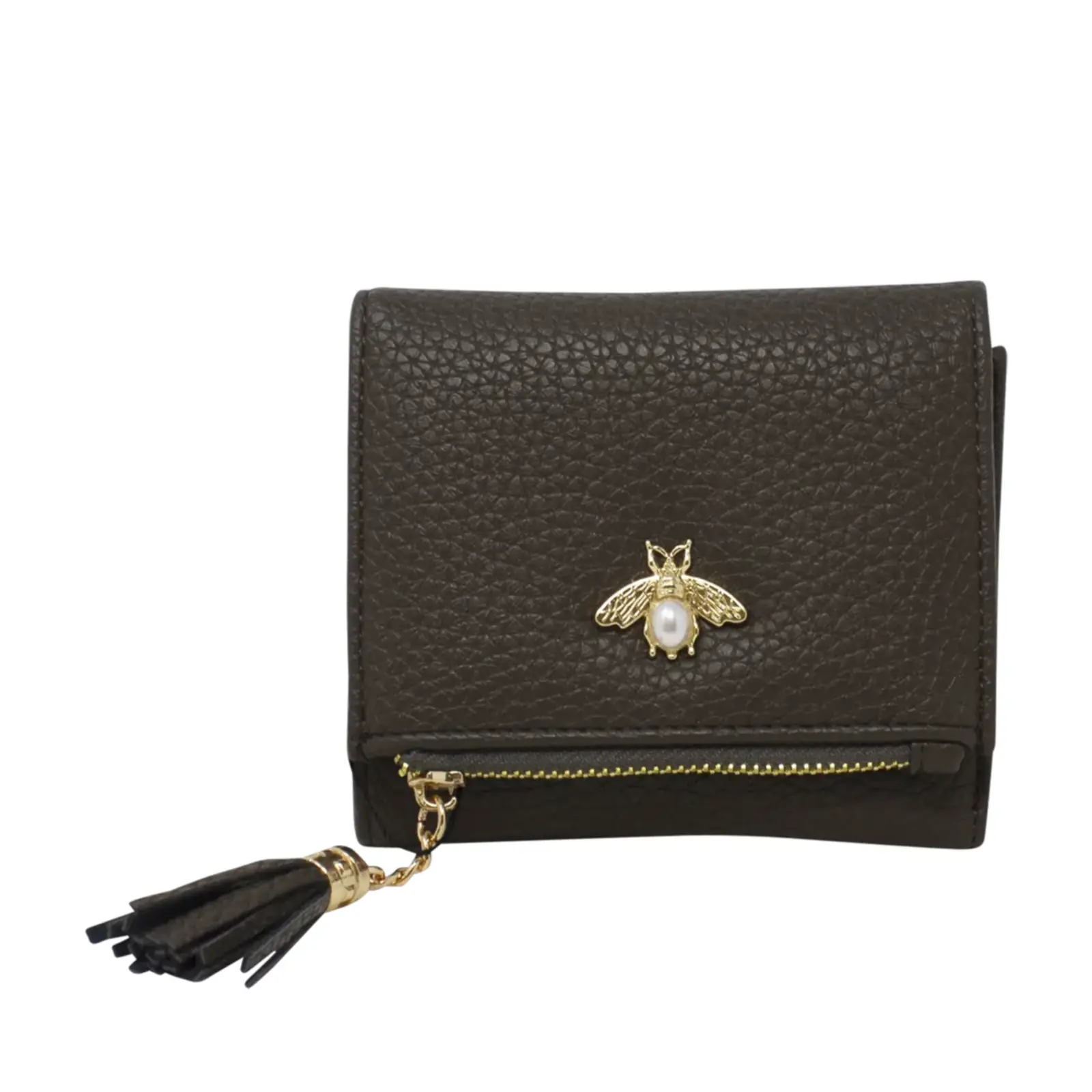 Tri-Fold Small Purse with Bee Decoration - Image 7