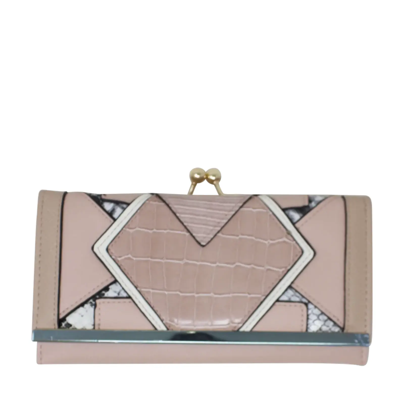 NEW Symmetrical Faux Leather Panels Purse - Image 11