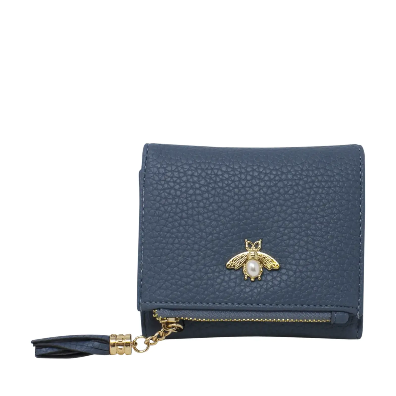 Tri-Fold Small Purse with Bee Decoration - Image 5