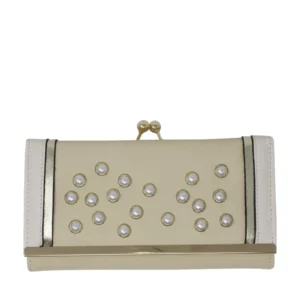 Pearl Details Clutch Purse