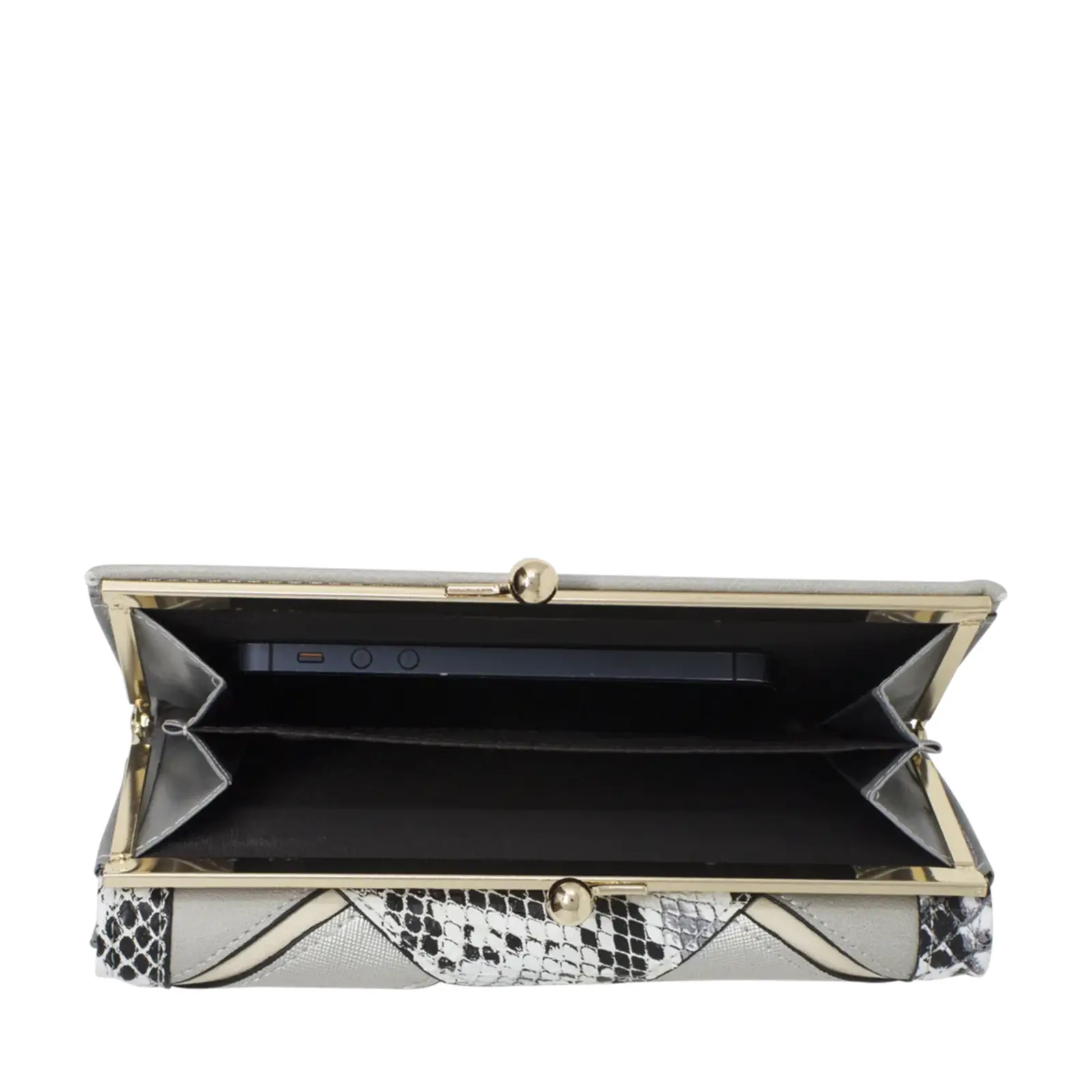 Mixed Patched Faux Leather Purse - Image 8