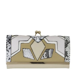 Mixed Patched Faux Leather Purse