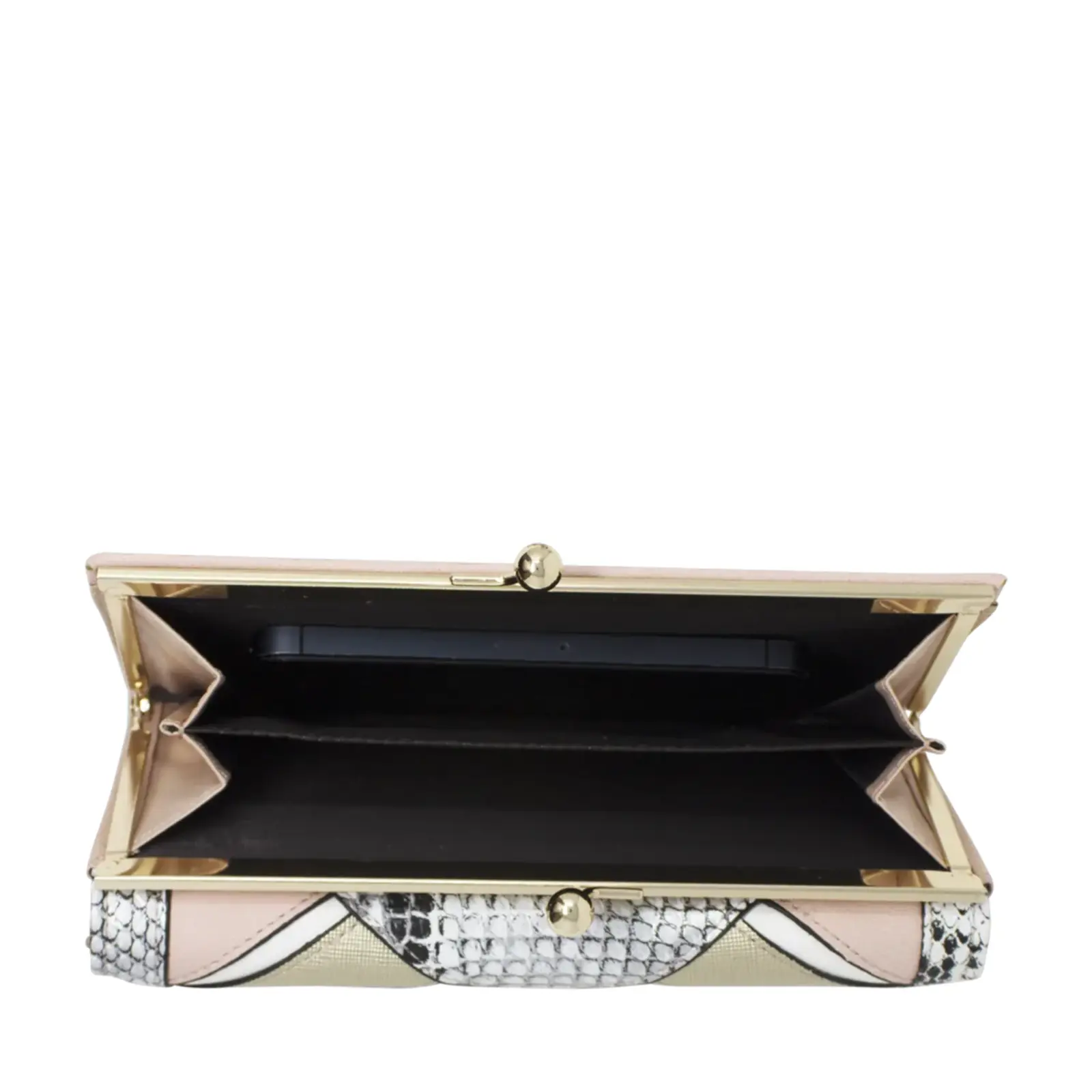 Mixed Patched Faux Leather Purse - Image 12