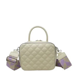 Small Top Handle Quilted Box Crossbody