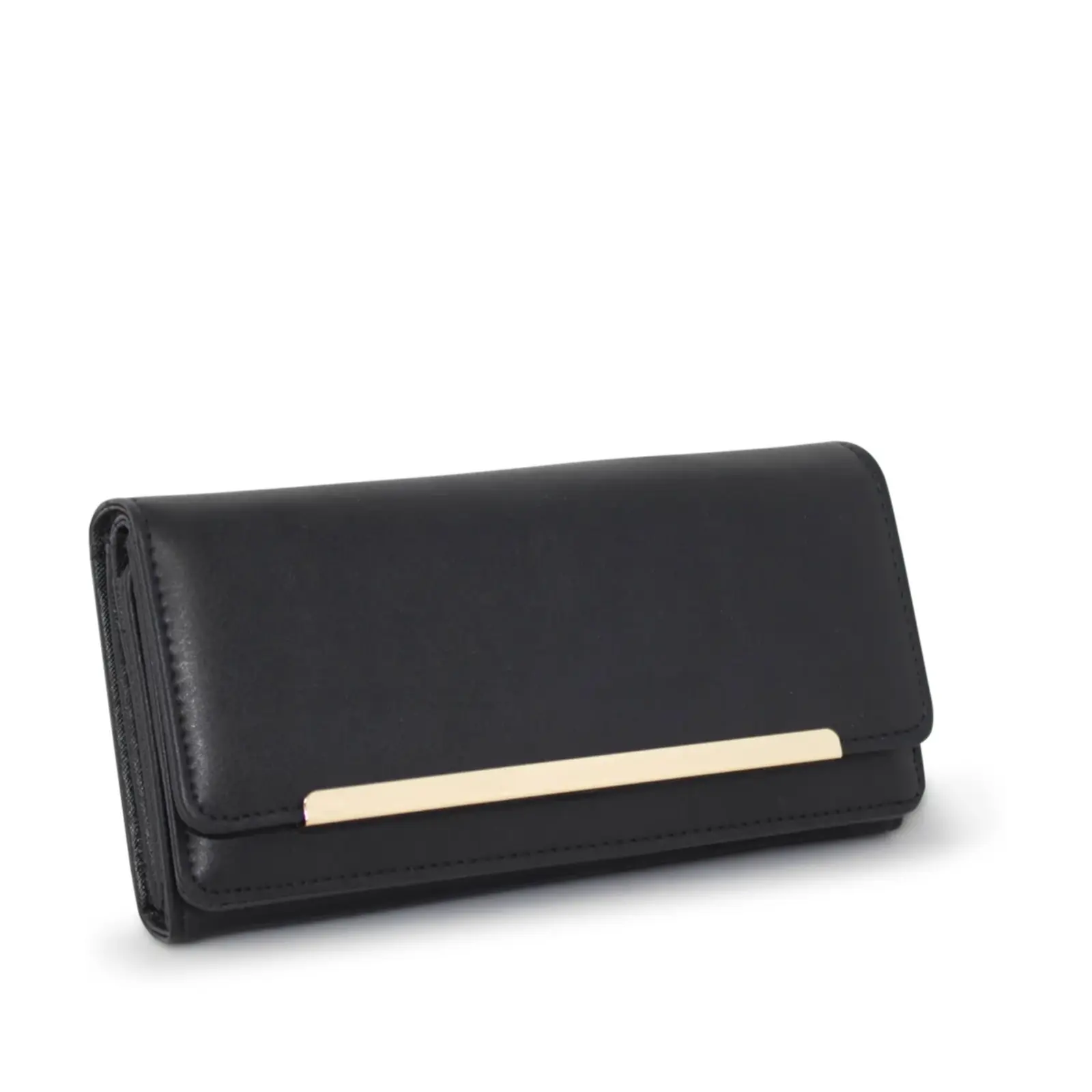 Ladies Long Folding Metal Bar Purse - Image 2