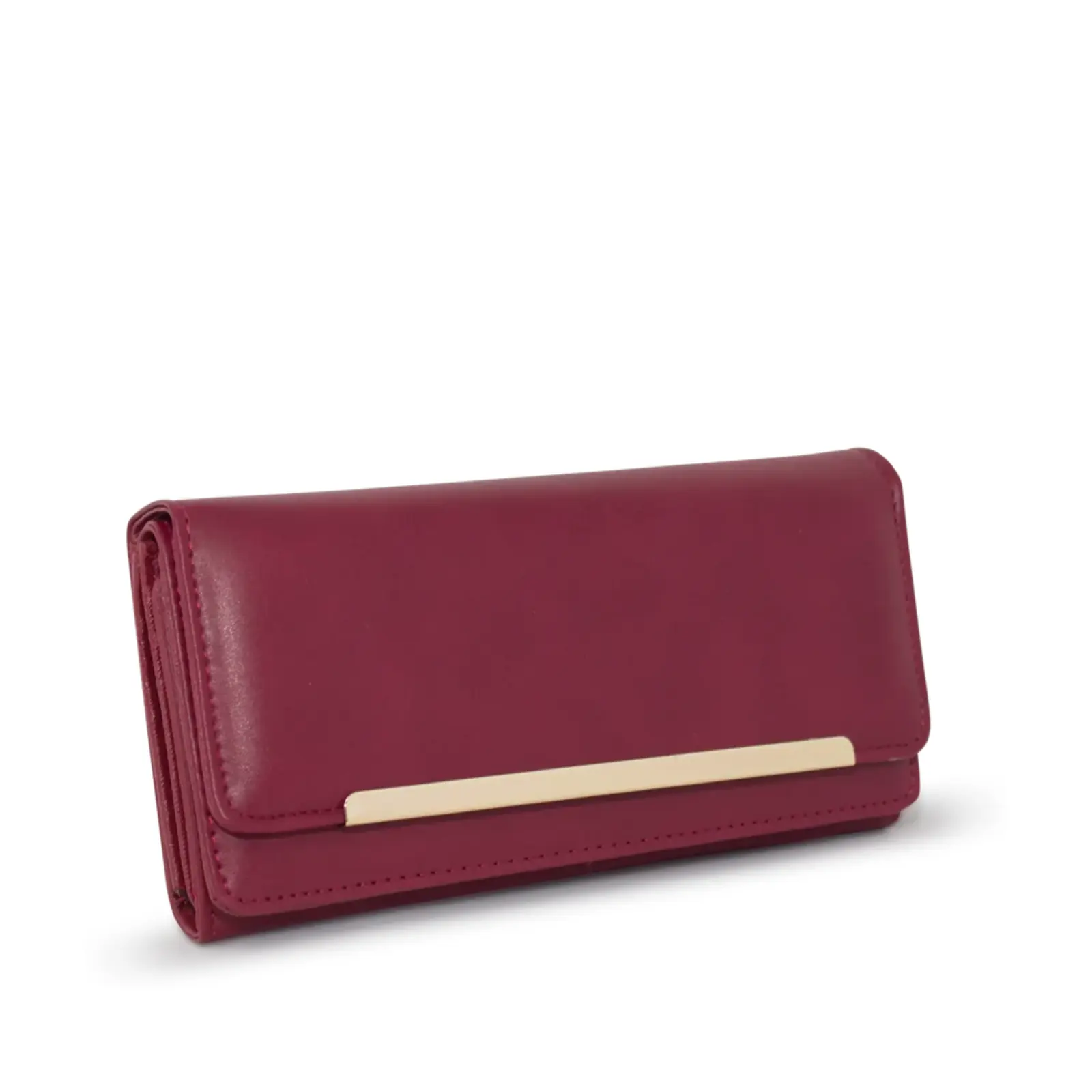 Ladies Long Folding Metal Bar Purse - Image 6